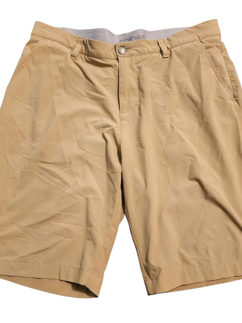 adidas Beige/Tan Performance Golf Shorts